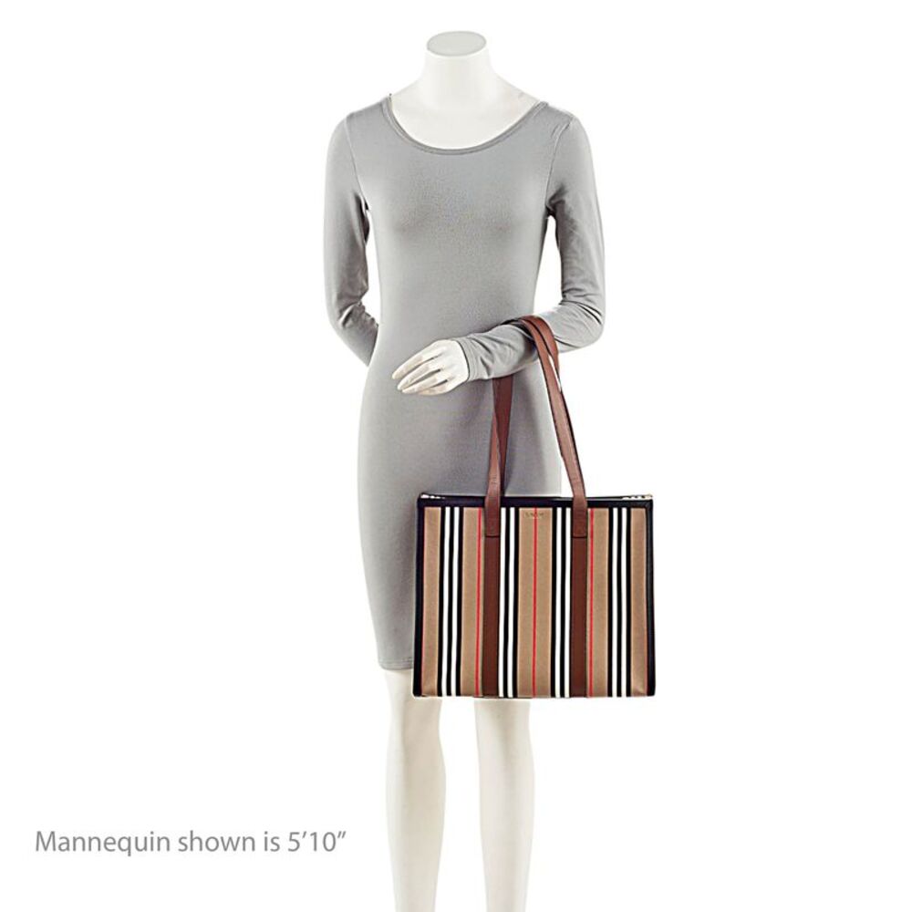 Burberry E-Canvas Icon Stripe Tote - Picture 5 of 12